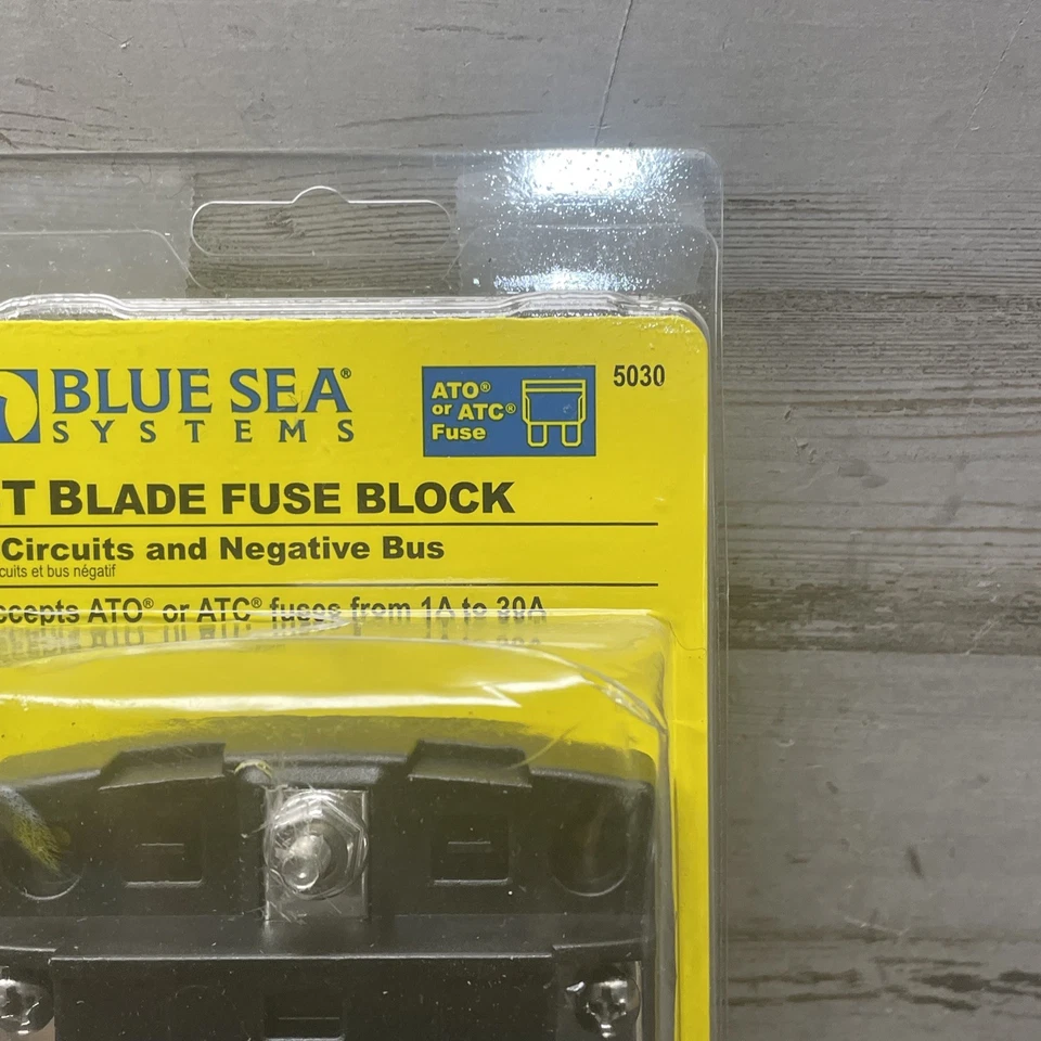 Blue Sea 5030 Marine ST Blade Fuse Block - 6 Circuits with Negative Bus - Image 3 of 3