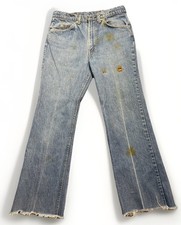 Vintage Levi  s 517 Jeans Mens 32x28 Blue Orange Tab USA Bootcut Thrashed