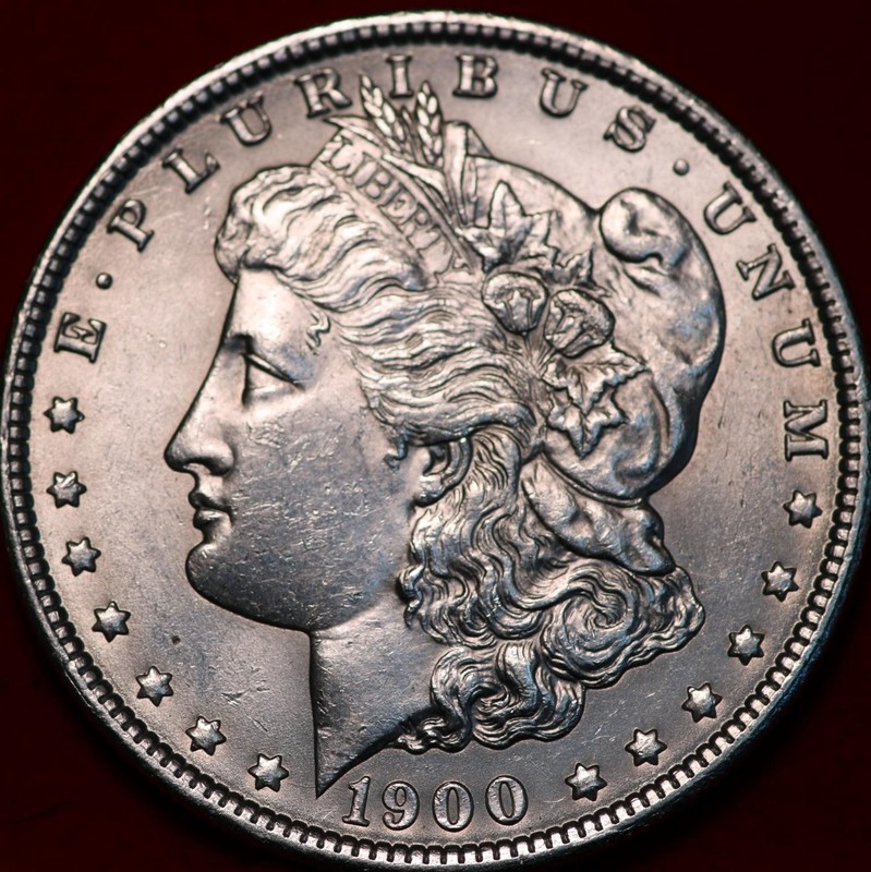 Uncirculated 1900 Philadelphia Mint Silver Morgan Dollar
