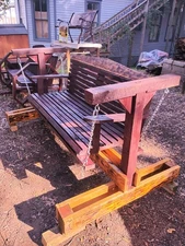 Vintage Redwood Four Piece Patio Set Deck Porch Seats Five