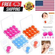 21 Pairs Ear Plugs for Sleeping Reusable Moldable Silicone Earplugs Soft Nois...