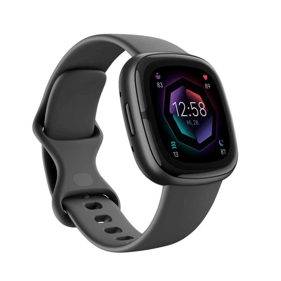 FITBIT Sense 2 Smartwatch Aluminium Elastomer, S/L, Shadow Grey/Graphite
