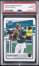 2020 PANINI DONRUSS #314 JALEN HURTS ROOKIE RC PSA 10