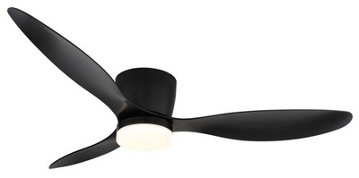 Globo Armando Black LED Ceiling Fan with Remote, 3 Blades, 131,5 cm