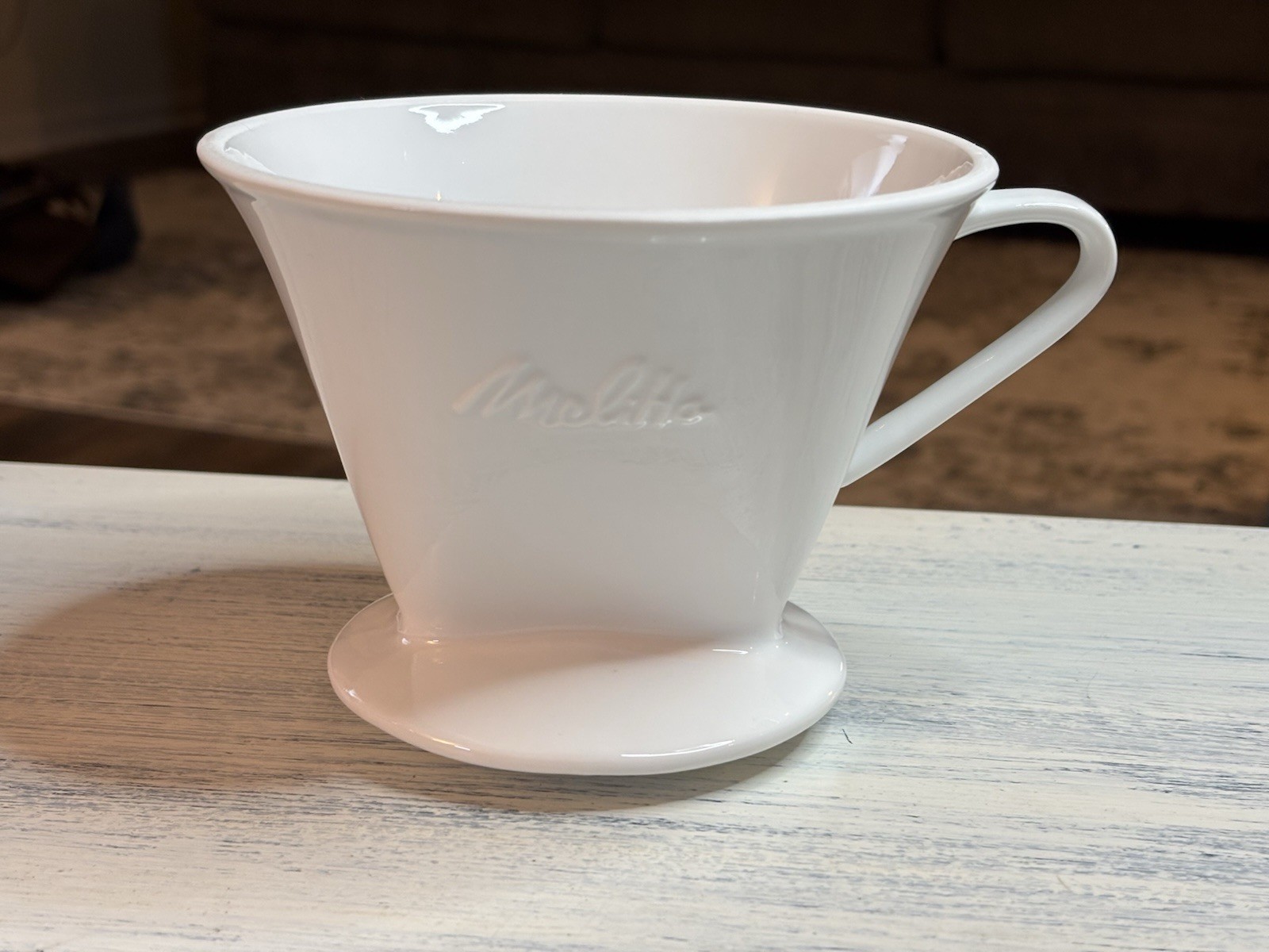Melitta Cone Coffee Pour Over White Ceramic Drip One Hole