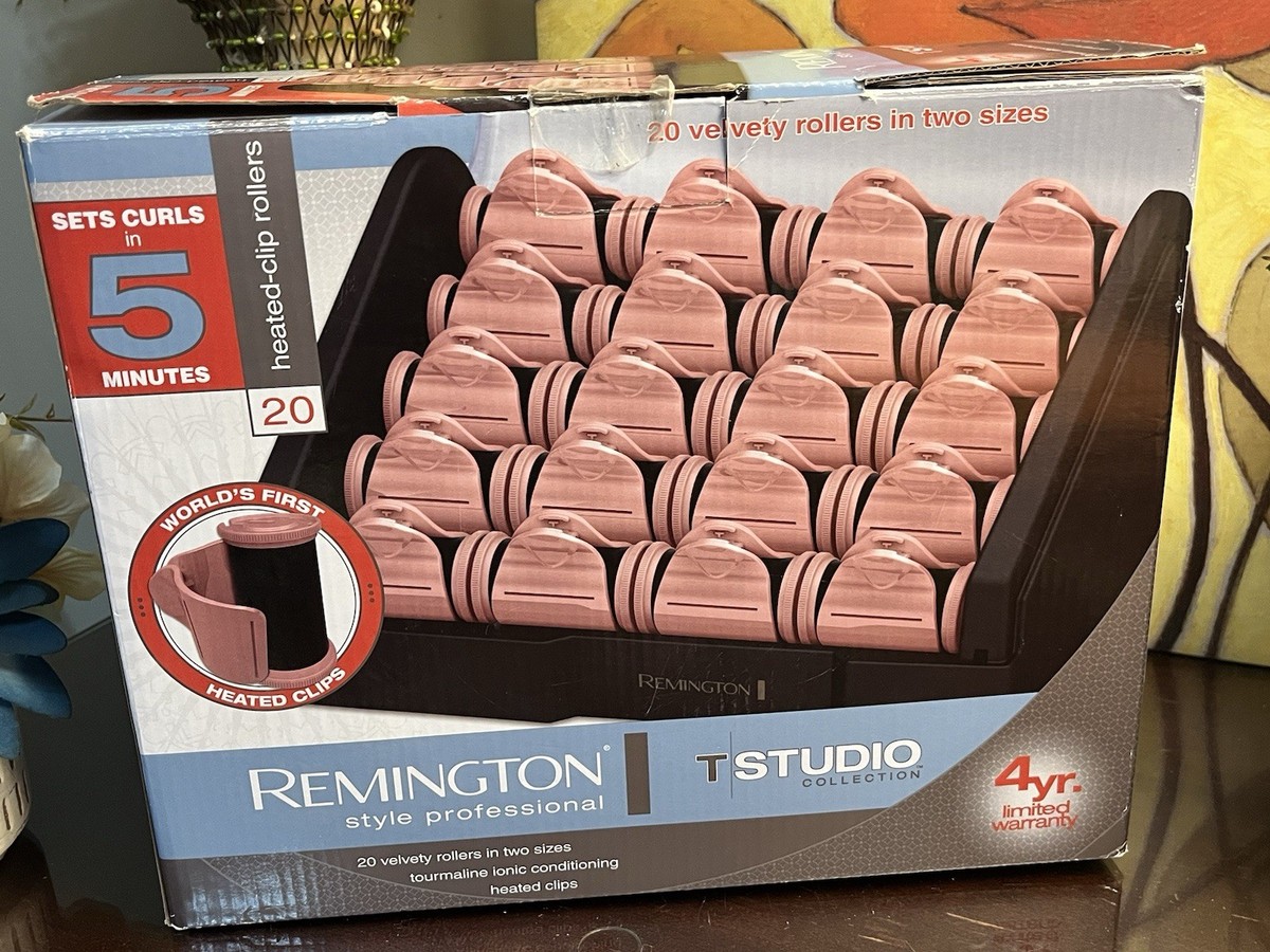 Remington T Studio Ceramic Ionic 20 Hot Rollers H-2050 Flocked