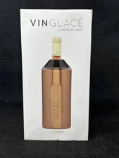 New VINGLACE Wine & Champagne Chiller Insulator Copper Color Portable