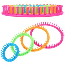 _Circle Round Knitting Looms Set Craft Kit Tool With Hook Needle And Pompom