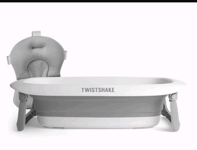 Twistshake Baby Badewanne, Zusammenfaltbar, mit Neugeborenem Kissen