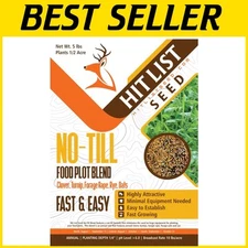 No-Till Deer Food Plot Seed Blend - 5 lbs Annual Mix of Clover, Rye & Turnip