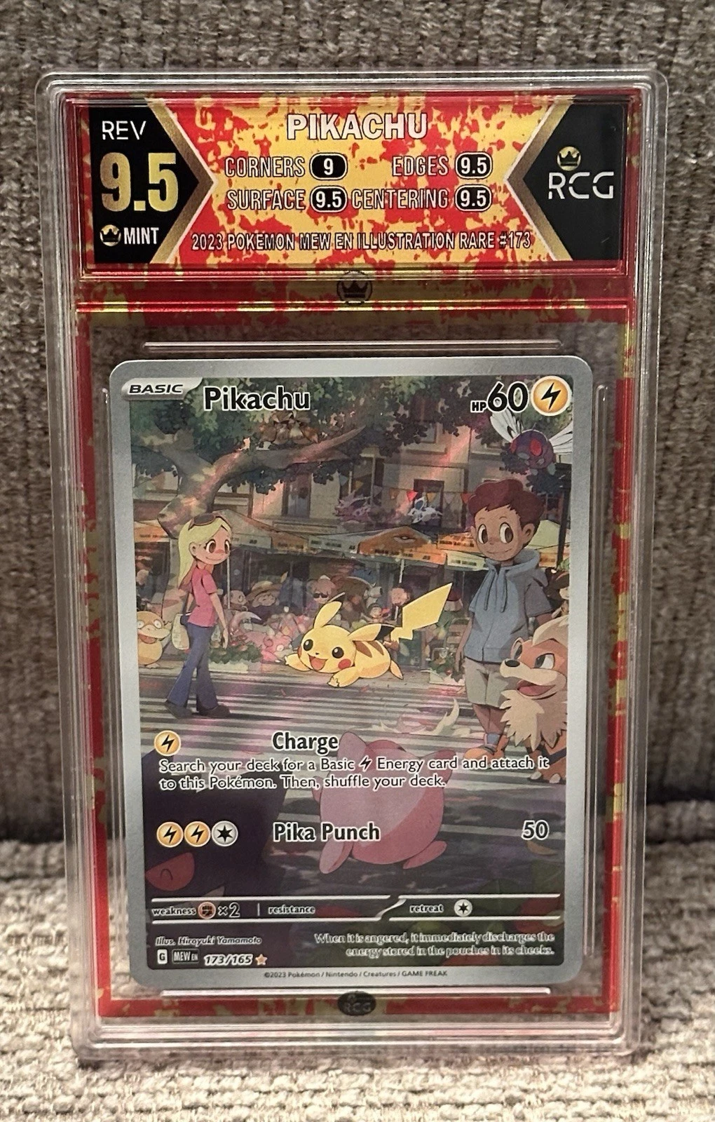 Deal for 2023 Pokemon Pikachu Illustration Rare 173/165 - RCG 9.5 Mint - Very Nice!