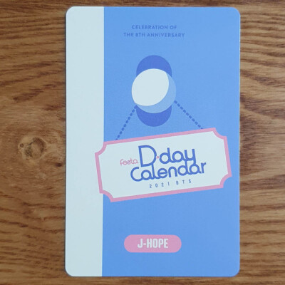 J Hope Official Photocard BTS Festa D-Day Calendar Kpop Genuine | eBay