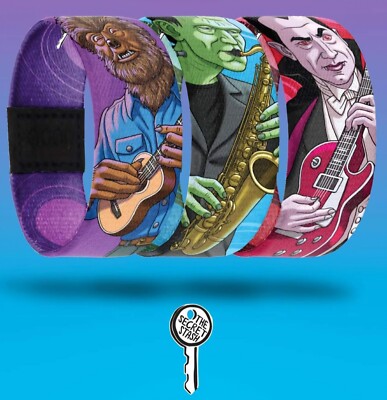 ZOX 2021 HALLOWEEN PACK SECRET STASH frankenstein vampire werewolf WRISTBANDS