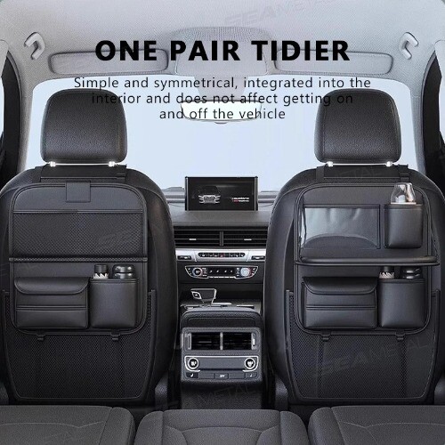 All in One Car Seat Back Storage Bag Upgraded 5-Pocket Car Organizer with Table - Picture 4 of 26