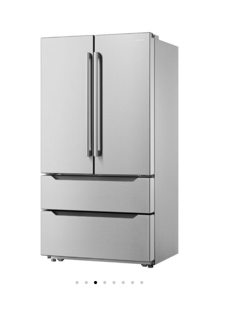 Cosmo 22.5 cu. ft. 4-Door Counter-Depth French Door Stainless Steel Refrigerator