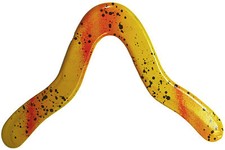 Yellow "Mantis" Boomerang - Genuine handmade wooden returning easy throw, catch