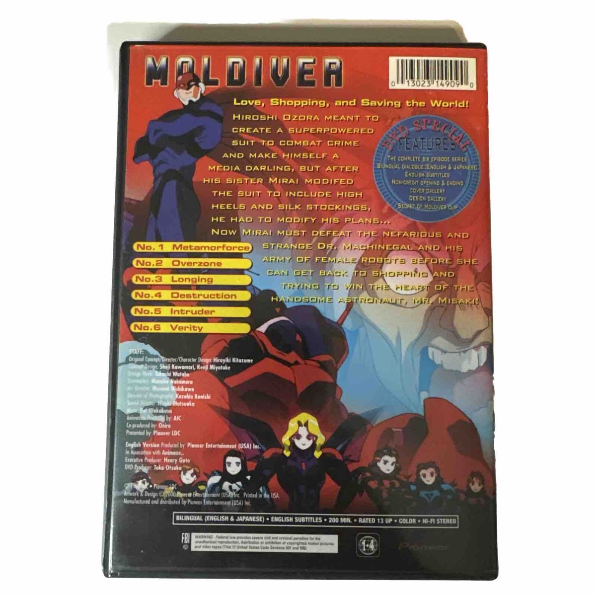 Moldiver - Complete Anime Series (DVD, 2001) Region 1 Authentic