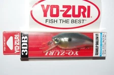 yo zuri 3db squarebill squarelip shallow 2 3/4" 9/16oz  silver black r1105-sbl