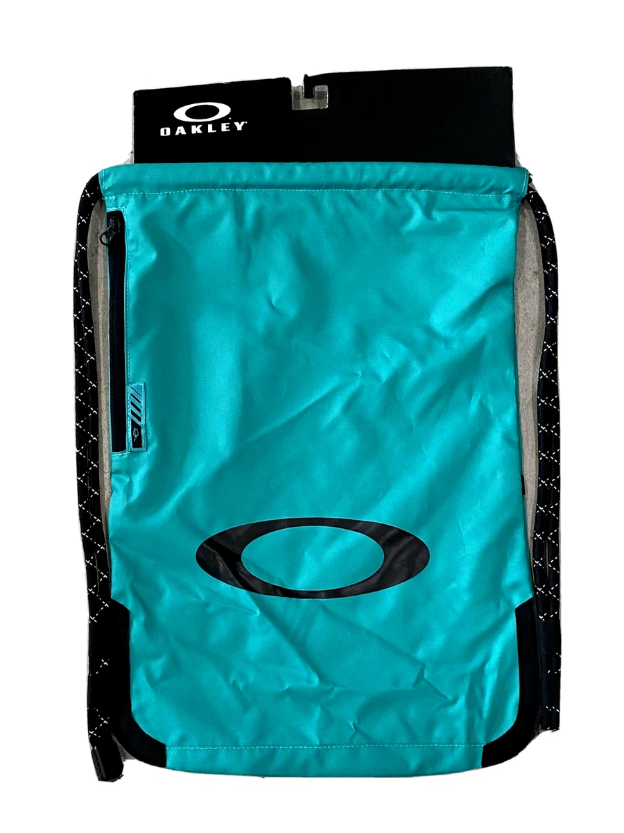New Authentic Oakley String Bag Black Peacock Teal Cinch