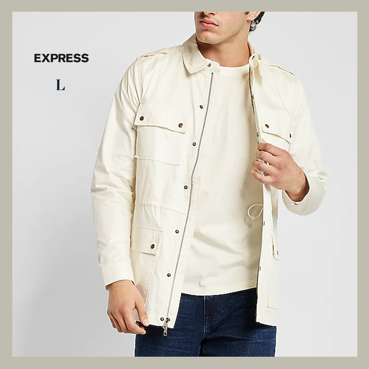 $148 - NWT EXPRESS Men's Rachel Zoe Chore Jacket, Lightweight