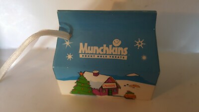 RARE Dunkin Donuts 2003 Christmas Ornament Munchkins Box