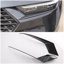 Carbon Fiber Front Headlight Light Eyebrow Cover Trim For 2023-2025 Honda Accord