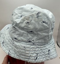 Toddler Zando Bucket Sun Hat With Fish UPF 50 Baby Blue Color