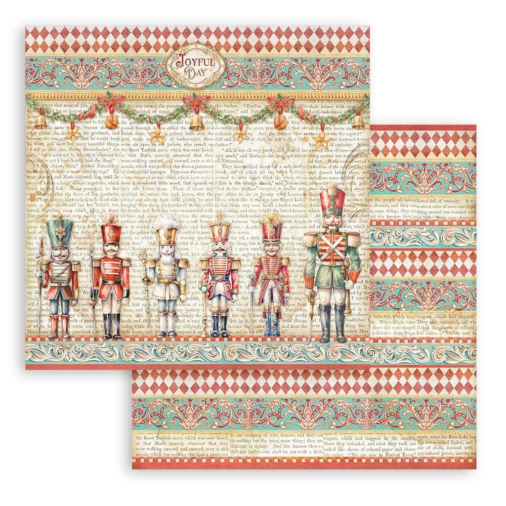 Stamperia The Nutcracker 8" x 8" Double Sided Paper Pad Christmas Scrapbook