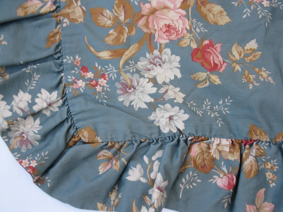 1 almohada estándar de satén floral azul sinclair Ralph Lauren vintage Foto 2 de 4