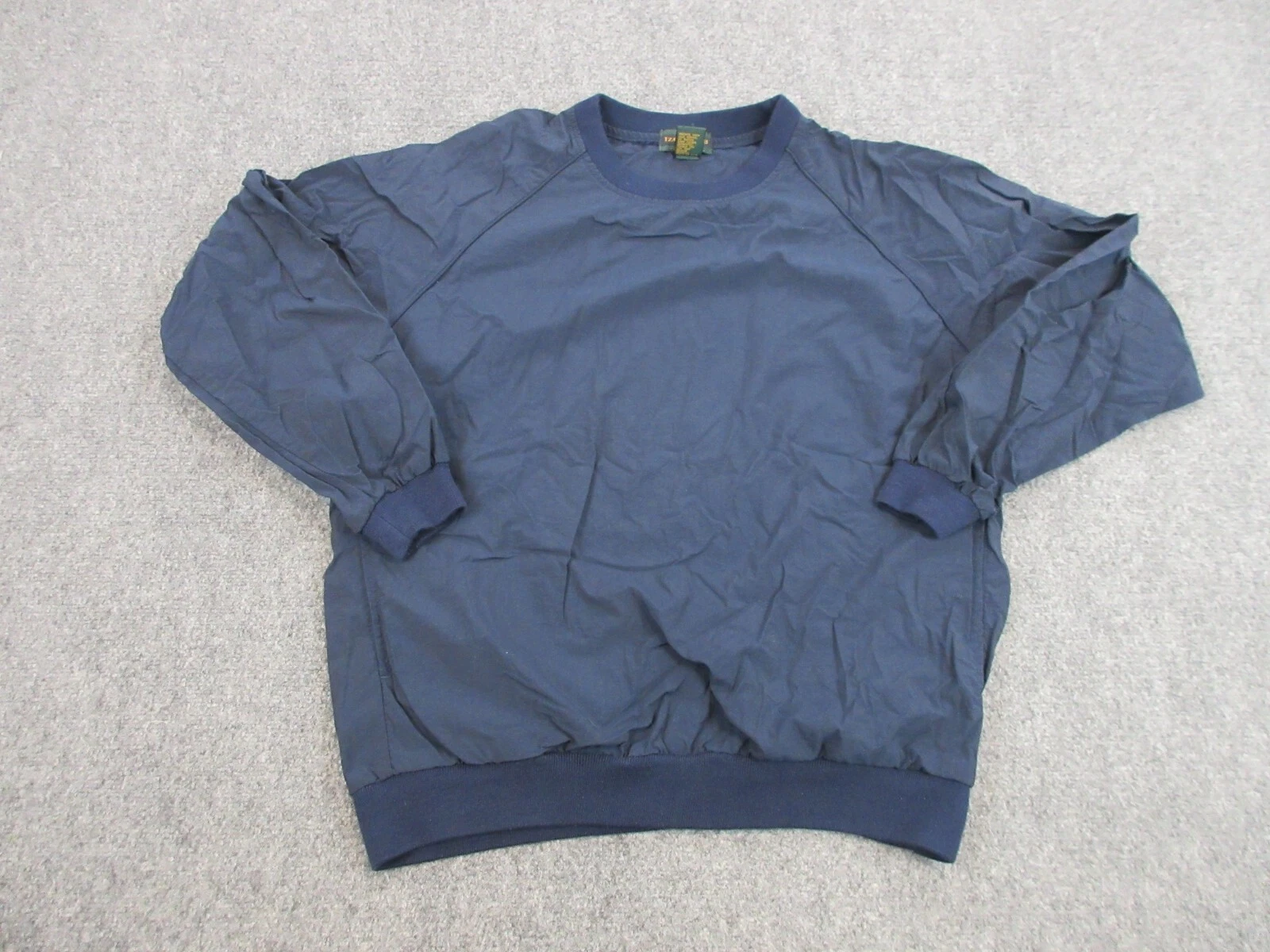 VINTAGE Izod Jacket Mens Large Blue Golf Outdoors Windbreaker Lightweight Coat