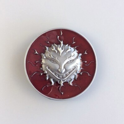JEAN'S FRIEND Red Enamel Star Belt Buckle Gurtelschnalle Boucle de ceinture
