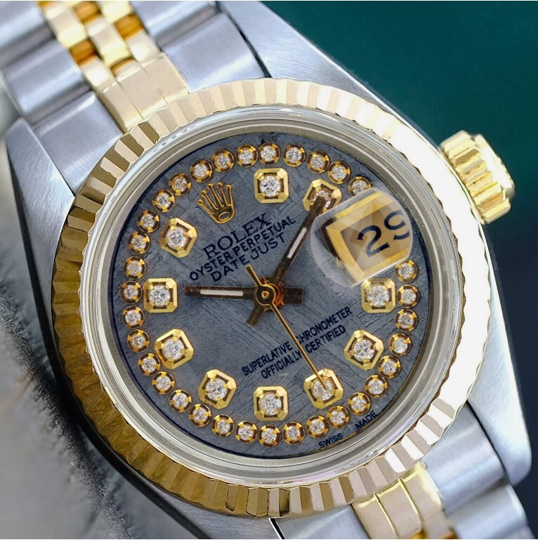 Rolex Datejust TwoTone Grey Meteorite 14KY