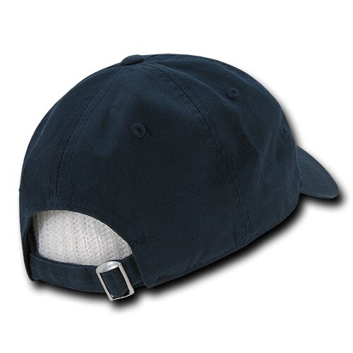 Cappellino Relaxed in Cotone Lavato - Cappello Navy, Fibbia in Metallo (Decky 205-NVY) - Foto 3 di 3