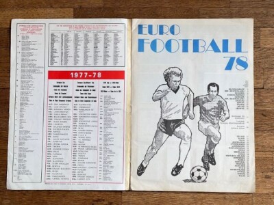 Album figurina Panini EURO FOOTBALL 78 COMPLETE sticker card 92 80 