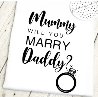 Mama willst du heiraten Papa Baby Weste, T-Shirt, Top Heiratsantrag