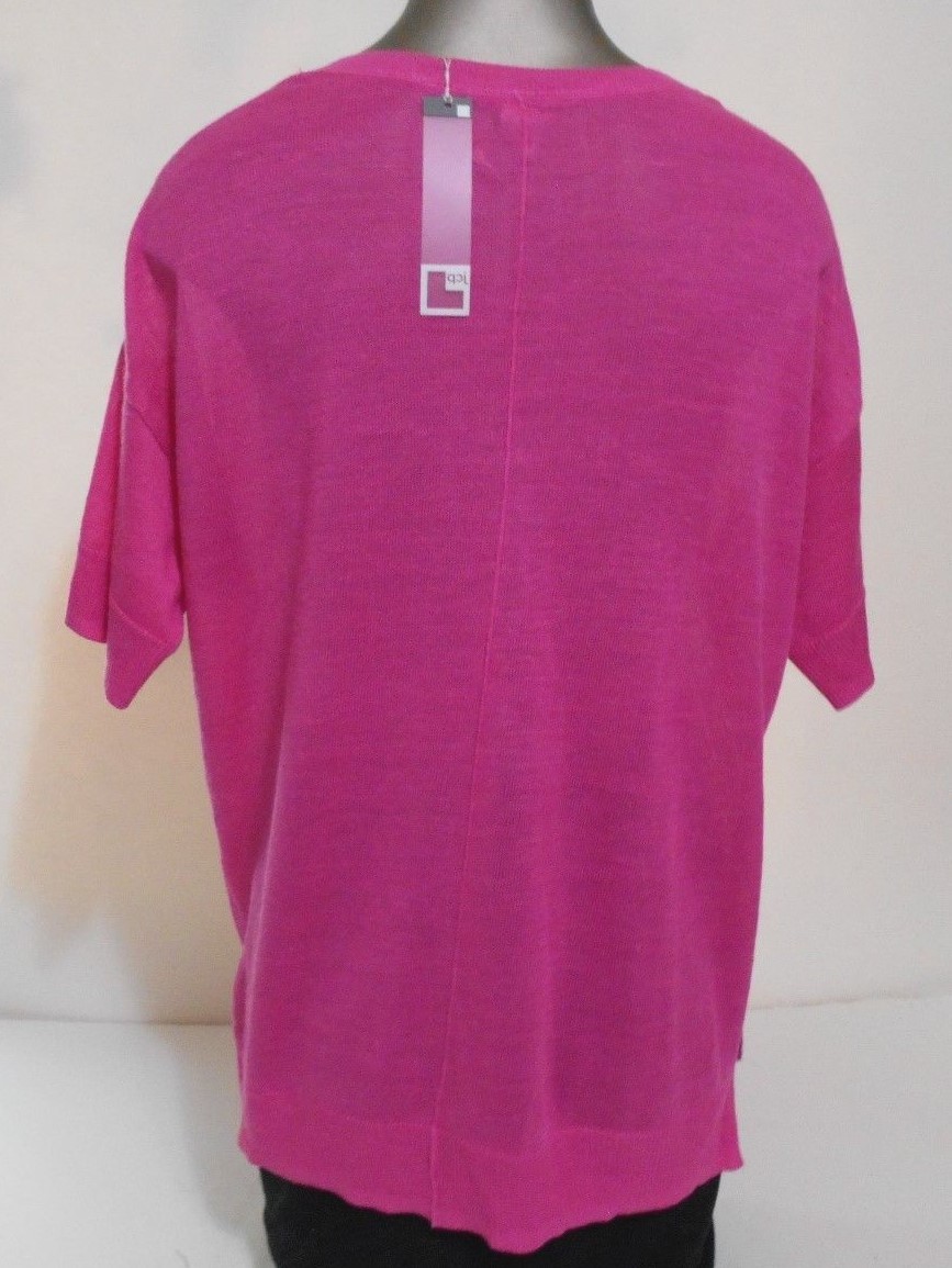 jcp  Womens  Large  Pink  Short Sleeve V neck   Top Coquette Whimsical