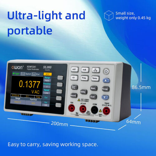 OWON 4 1/2 Digits XDM1241 Bench-type Digital Multimeter True RMS 55000 Counts - Picture 10 of 13