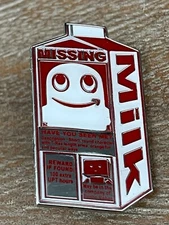 Milk carton Missing Peccy 1.5" Amazon Employee Peccy Pin
