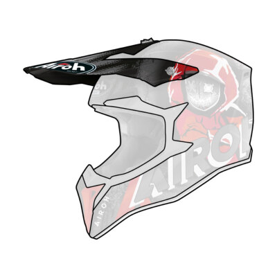 Front Helm Airoh WRAAP Alien Rot Matt