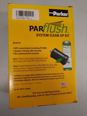 PARKER -PFKIT1 -PARFLUSH SYSTEM CLEAN-UP KIT- 1-16OZ. FLUSH & 1 FILTER DRIER-BR2
