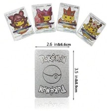 55 Carte Pokemon Argento, Charizard Mewtwo e Pikachu in Stella Oro, Regalo, Giocattolo