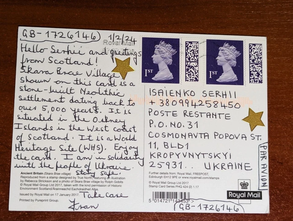 Postcard past the mail Ancient people History Anthropology Great Britain - Image 2 of 2