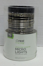 Cool White LED Battery Operated Micro Fairy string Light Set timer 29 ft 90 ct