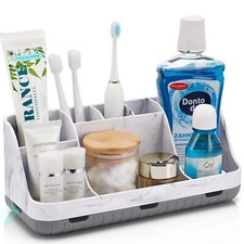 Marble Bathroom Countertop Organizer Detachable 7 Slots Kids Electric Toothbrush