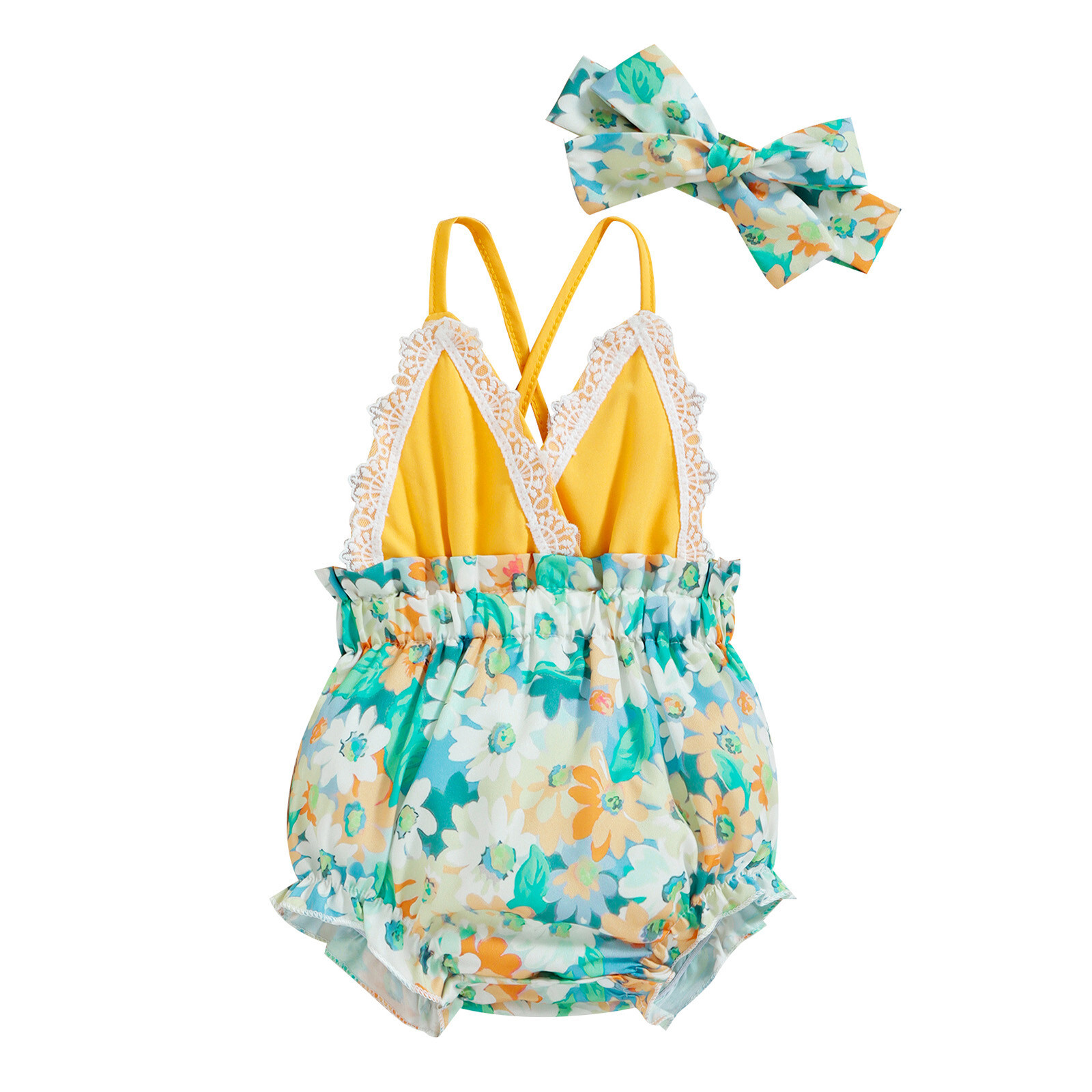 Infant Girls Sleeveless Lace Backless Romper Toddler Fashion Baby Girl