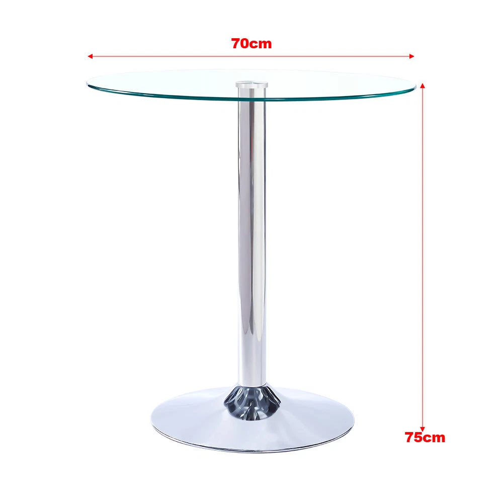 Chrome table base for glass sales top