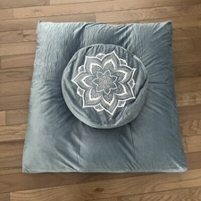 Large Meditation Floor Cushion for Adults - Premium Yoga Buckwheat Bolster