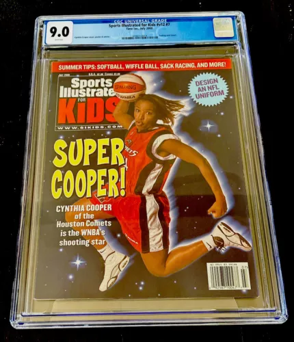 CYNTHIA COOPER ROOKIE RARE SI FOR KIDS COVER 2000 USA WNBA POP 1 CARDS CGC 9.0