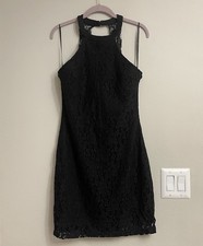 Lulus Black Lace Mini Dress Large