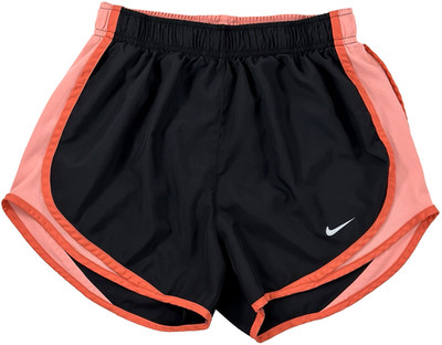 Nike Dri-FIT Womens Small Tempo Running Shorts Black Pink Peach Track Gym 3'' S